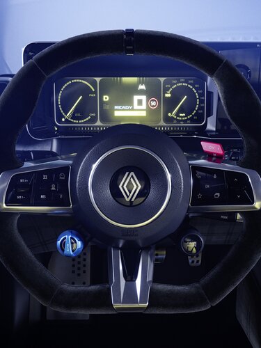 openR Instrumententafel mit zwei 10-Zoll-Bildschirmen – Renault 5 Turbo 3E