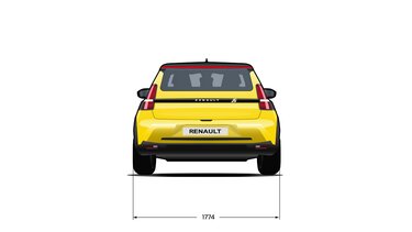Abmessungen hinten – Renault 5 E-Tech elektrisch