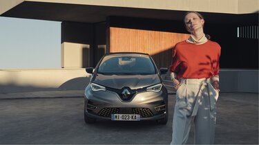 elektrische auto opladen Renault ZOE blauw